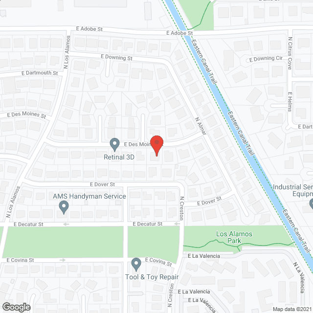 Map of the neighborhood around Des Moines Specialized Care