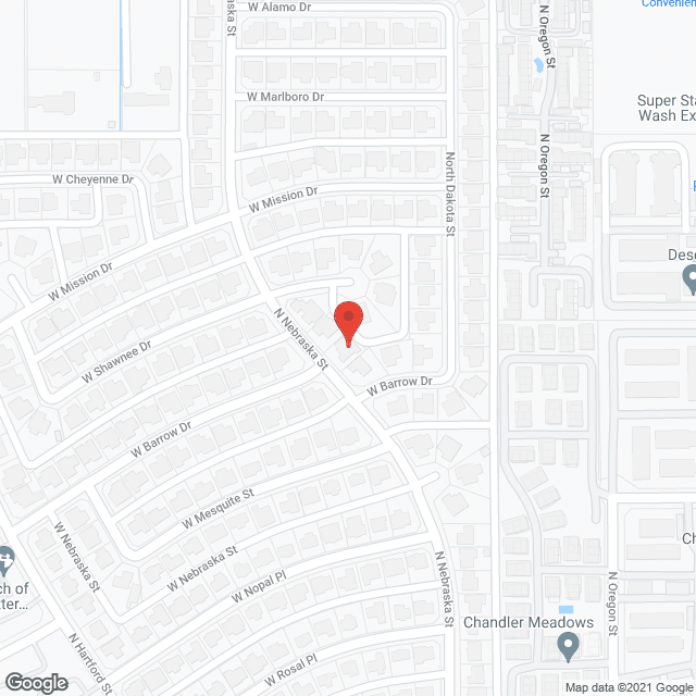 Map of the neighborhood around Paradise Village Adult Care