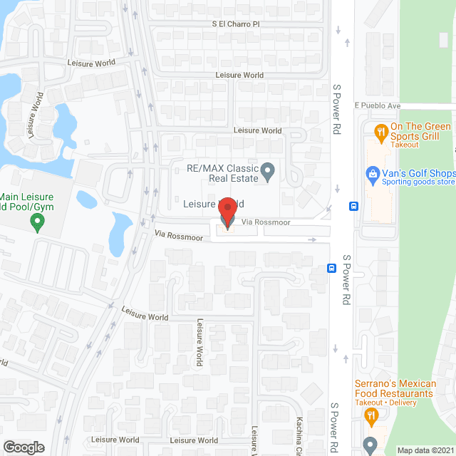 Map of the neighborhood around Leisure World Realty