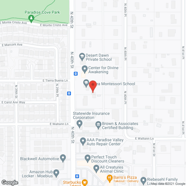 Map of the neighborhood around Amber's Sweet Retreat