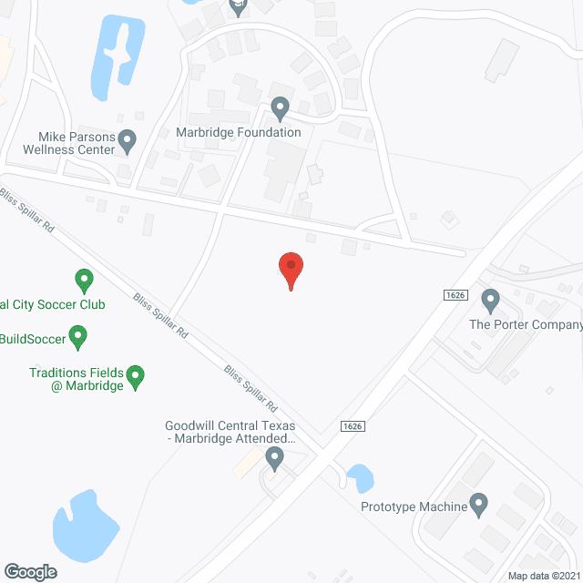 Map of the neighborhood around Mabee Village of the Marbridge