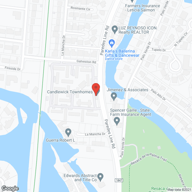 Map of the neighborhood around Candlewick Townhomes