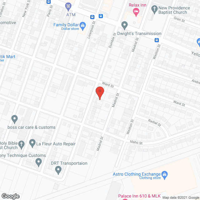 Map of the neighborhood around Four Pines Care and Transitional