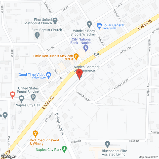 Map of the neighborhood around Colonial Manor Personal Care
