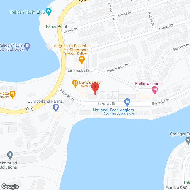 Map of the neighborhood around Colonnades Condominium