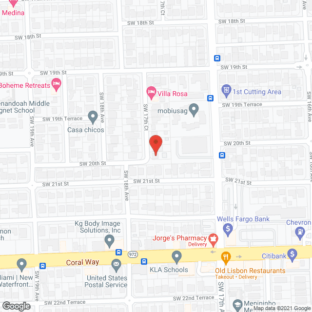 Map of the neighborhood around Companion Home Corp