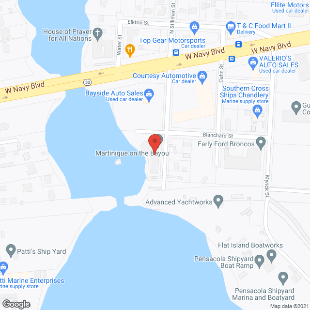 Map of the neighborhood around Sun Pointe Senior Living