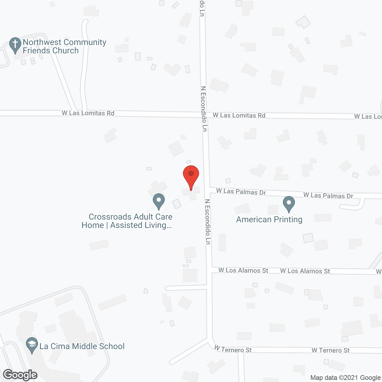 Map of the neighborhood around Crossroads Adult Care Home Escondido