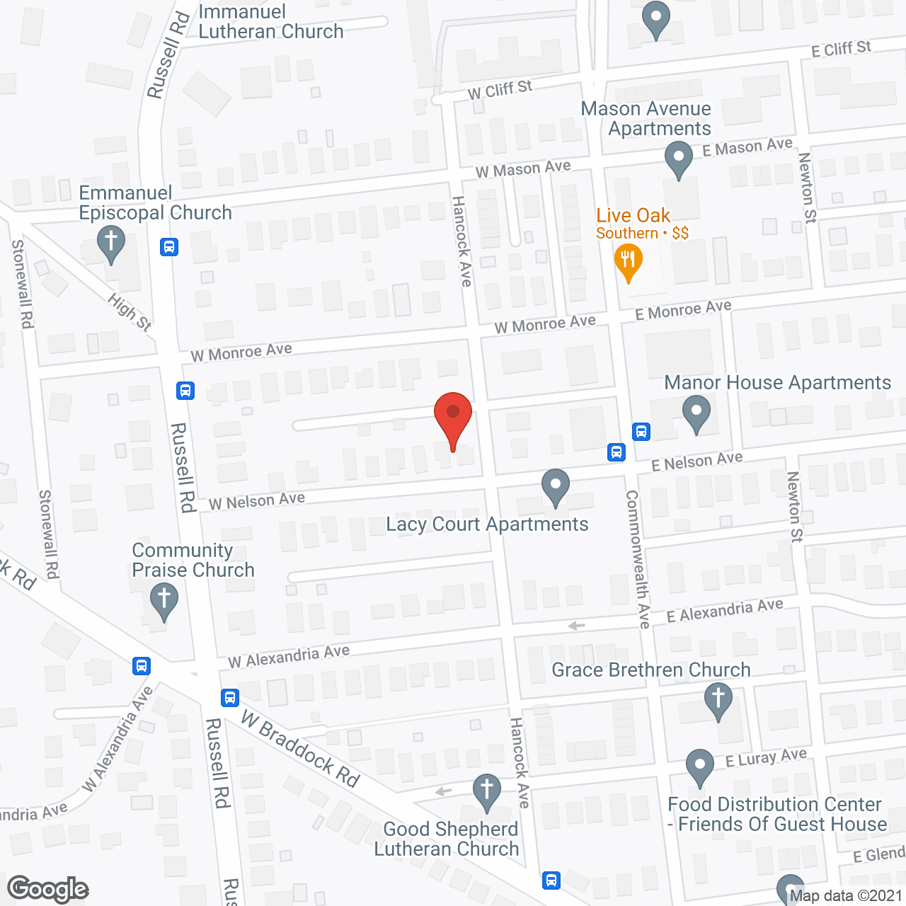 Map of the neighborhood around The Providence Fairfax