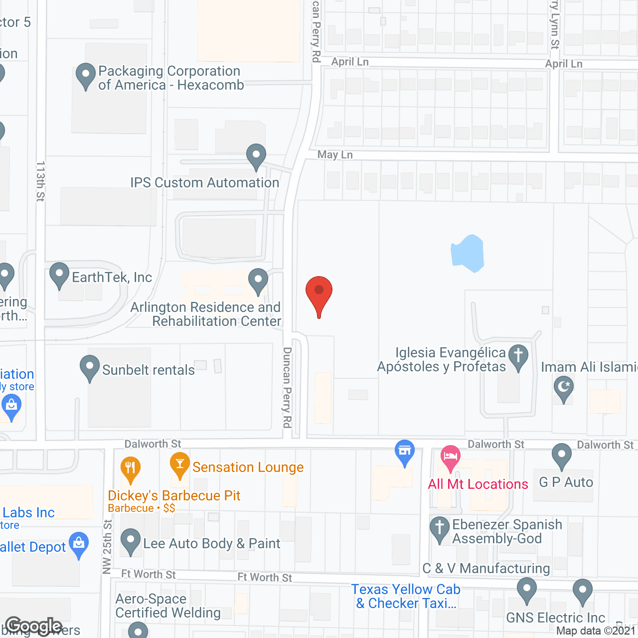 Map of the neighborhood around Magnolia Estates of Grand Prairie
