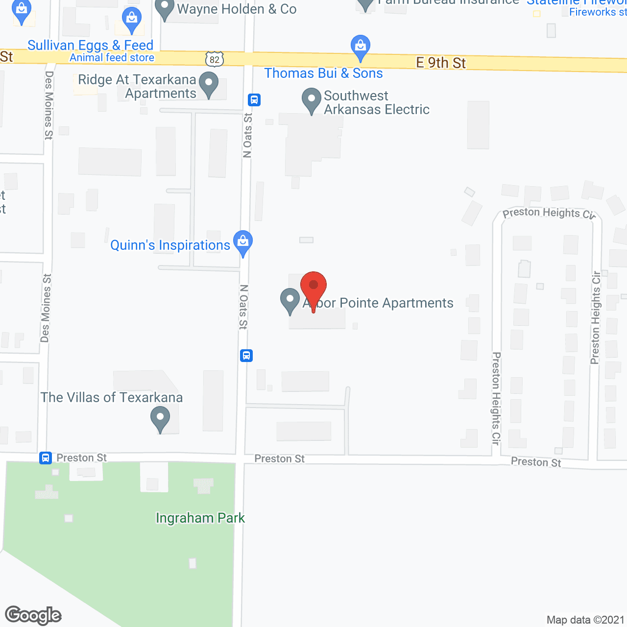 Map of the neighborhood around Arbor Pointe Apartments