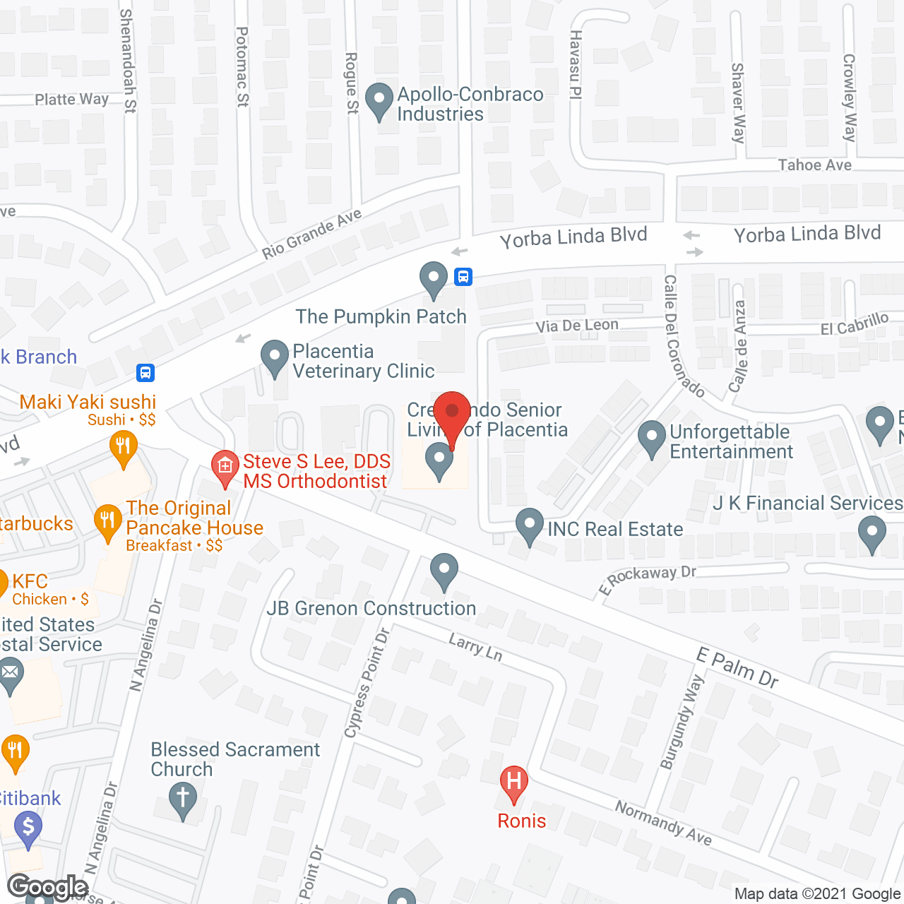 Map of the neighborhood around Crescendo Senior Living Assisted Living and Memory Care