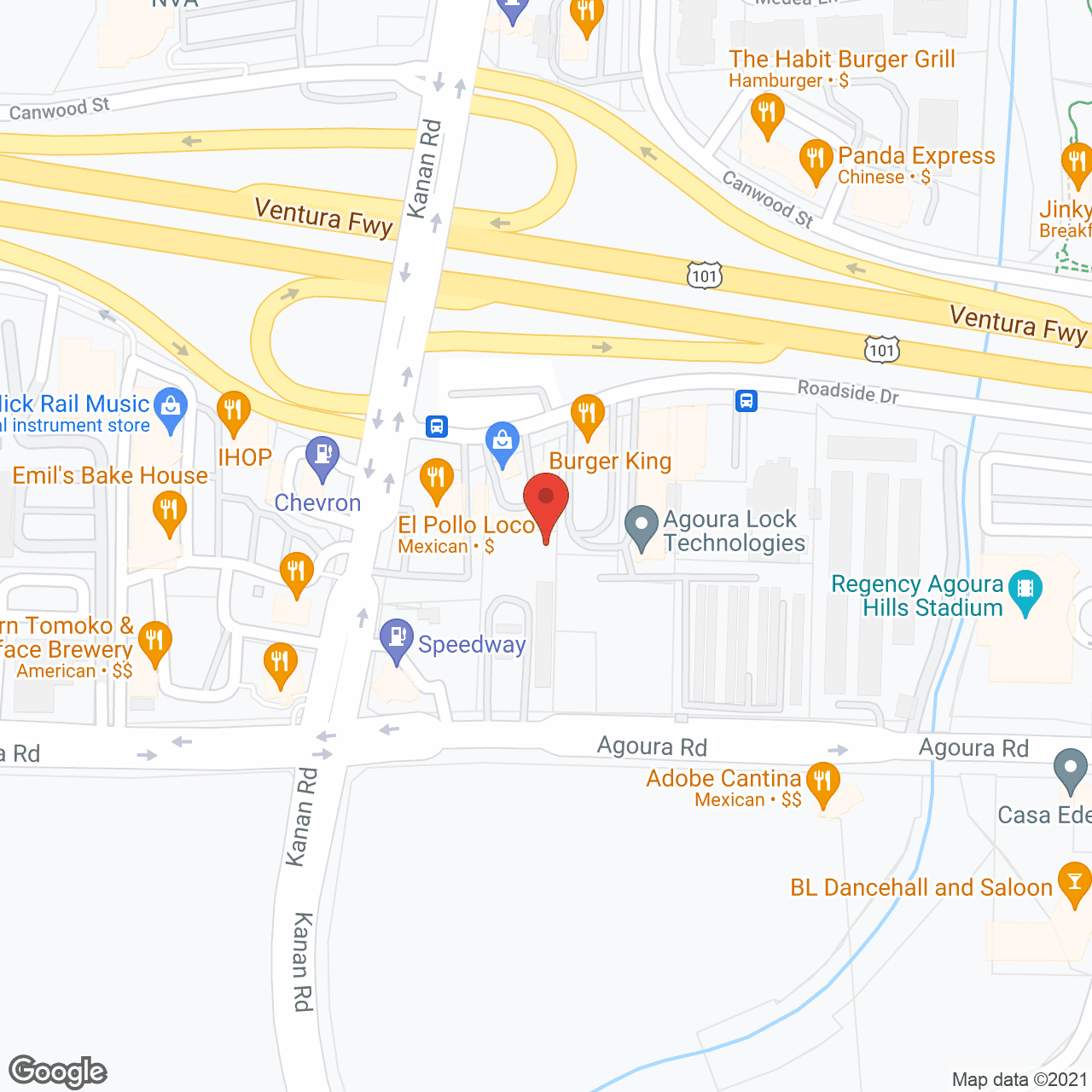 Map of the neighborhood around Oakmont of Agoura Hills