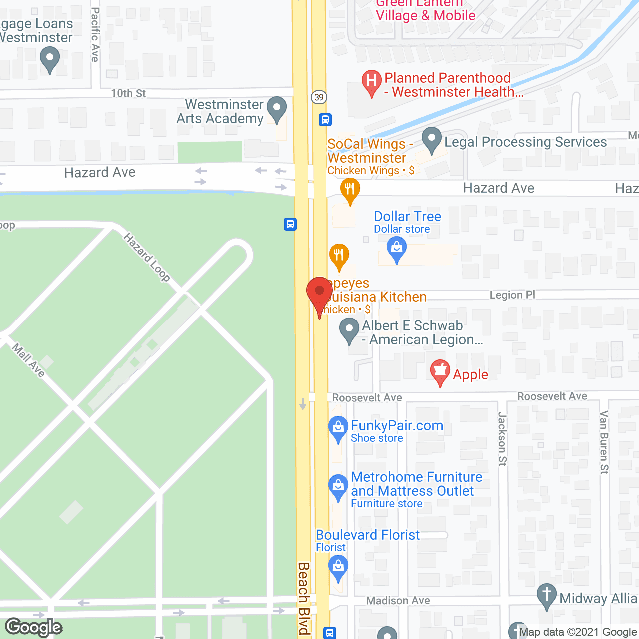 Map of the neighborhood around Loving Home Care