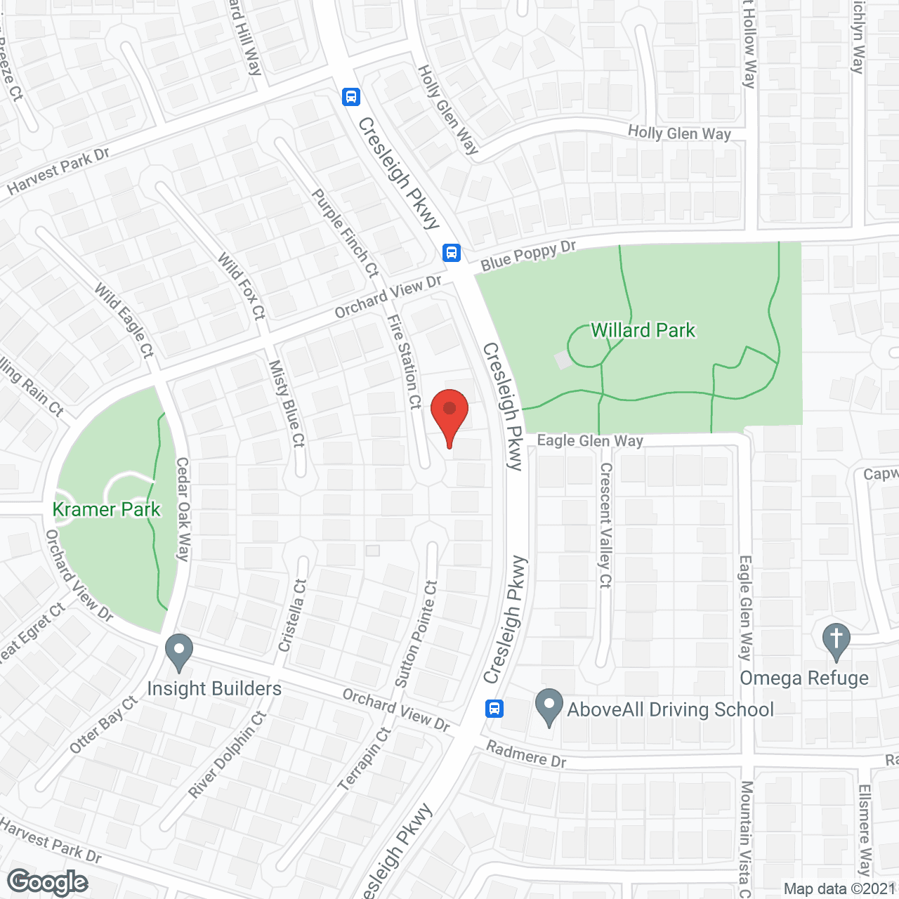 Map of the neighborhood around Abounding Love II