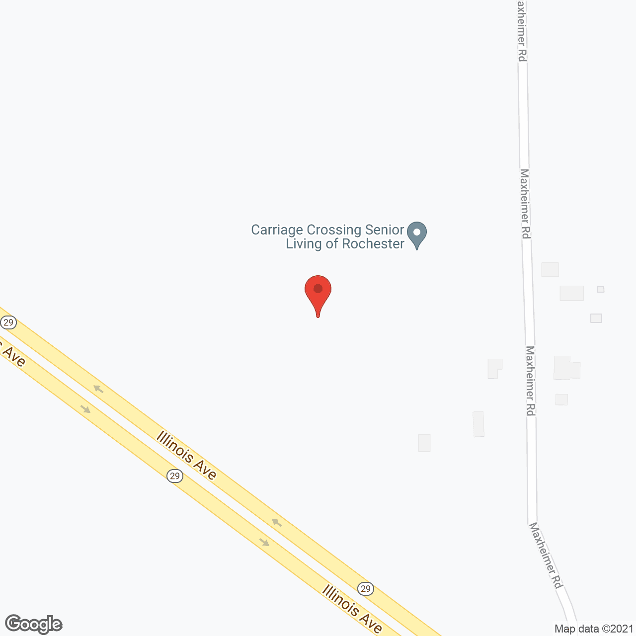 Map of the neighborhood around Carriage Crossing Rochester