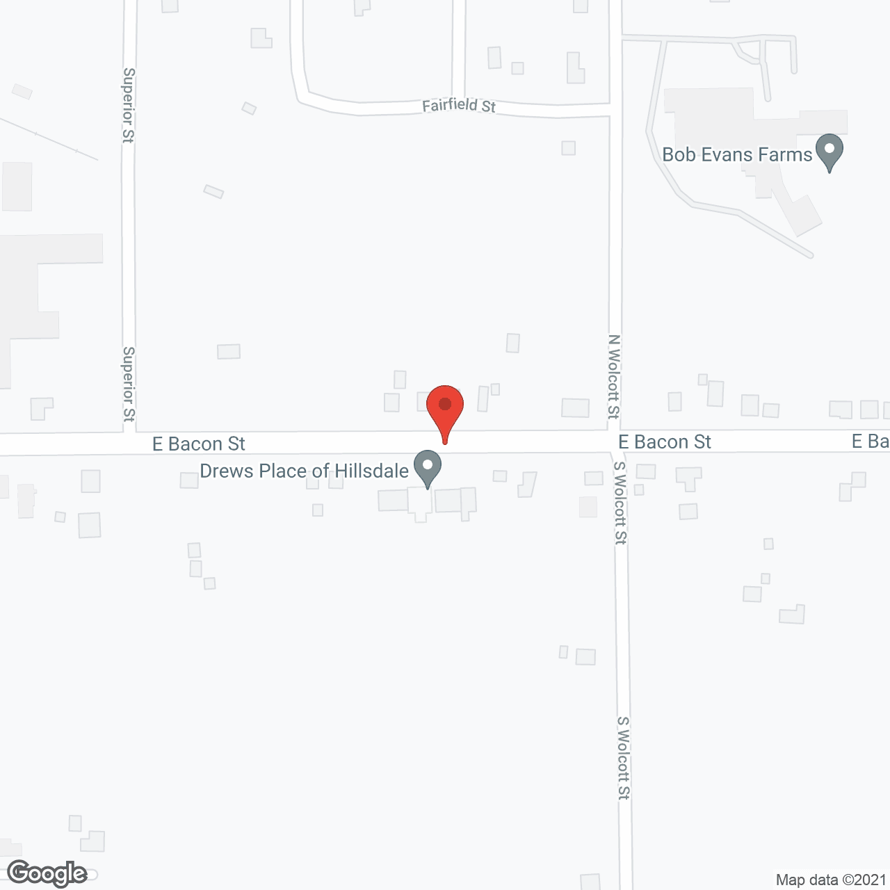 Map of the neighborhood around Drews Place of Hillsdale