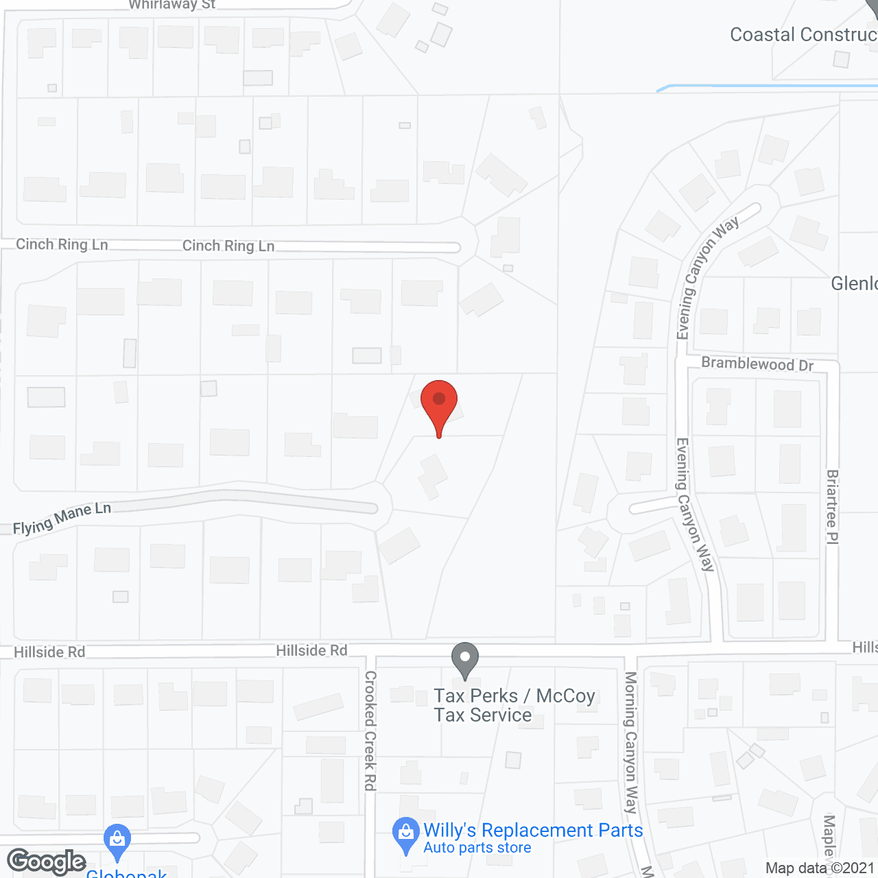 Map of the neighborhood around Allara Senior Living