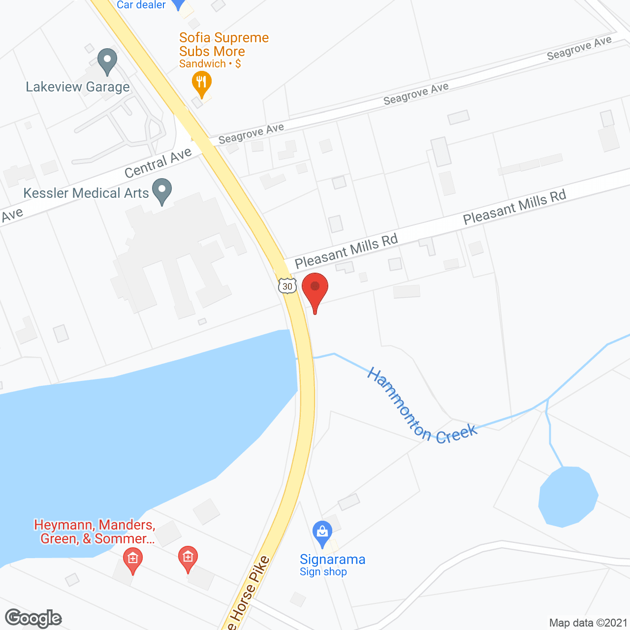 Map of the neighborhood around New Standard at Hammonton