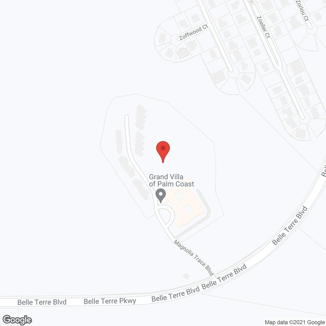 Map of the neighborhood around Grand Villa of Palm Coast
