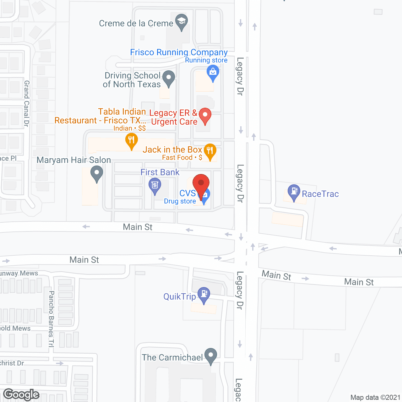 Map of the neighborhood around Presidium at Edgestone