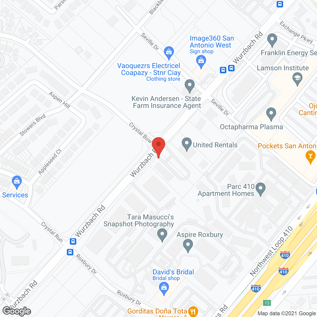 Map of the neighborhood around Just Like Home Care for Seniors (Adair)