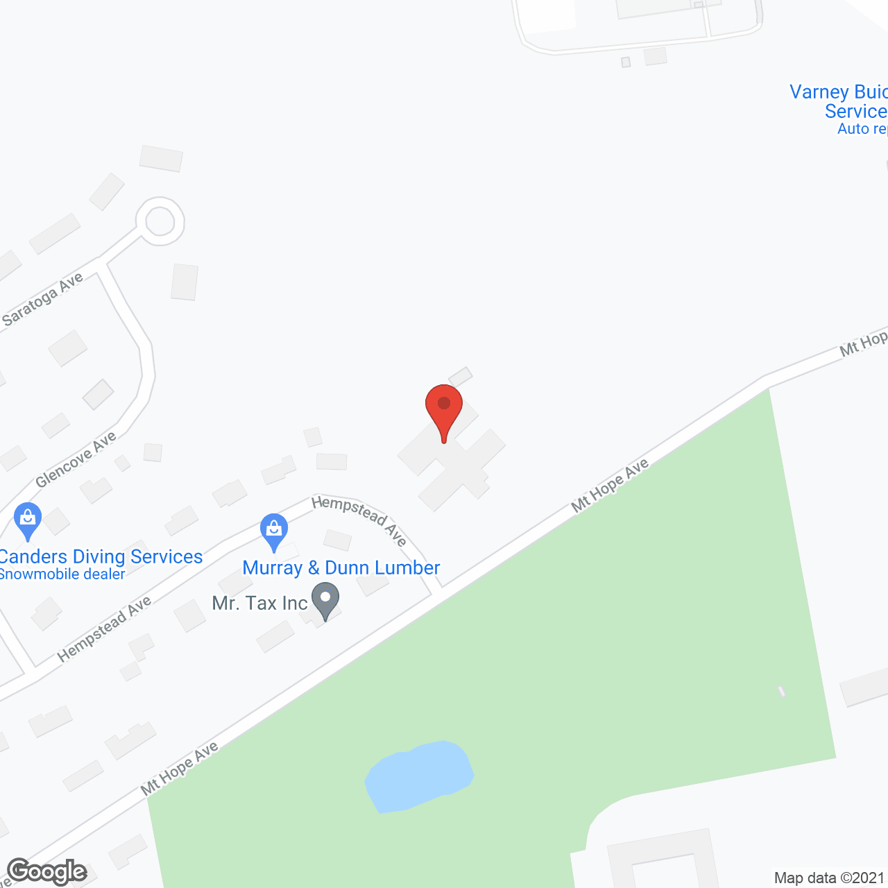 Map of the neighborhood around Eastside Rehabilitation and Living Center