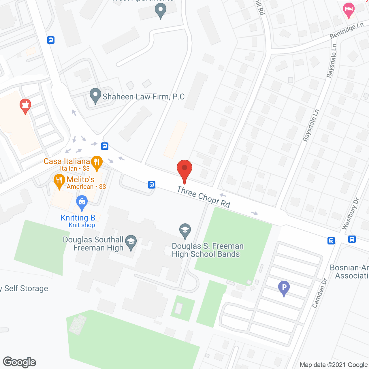 Map of the neighborhood around Elance at Tuckahoe