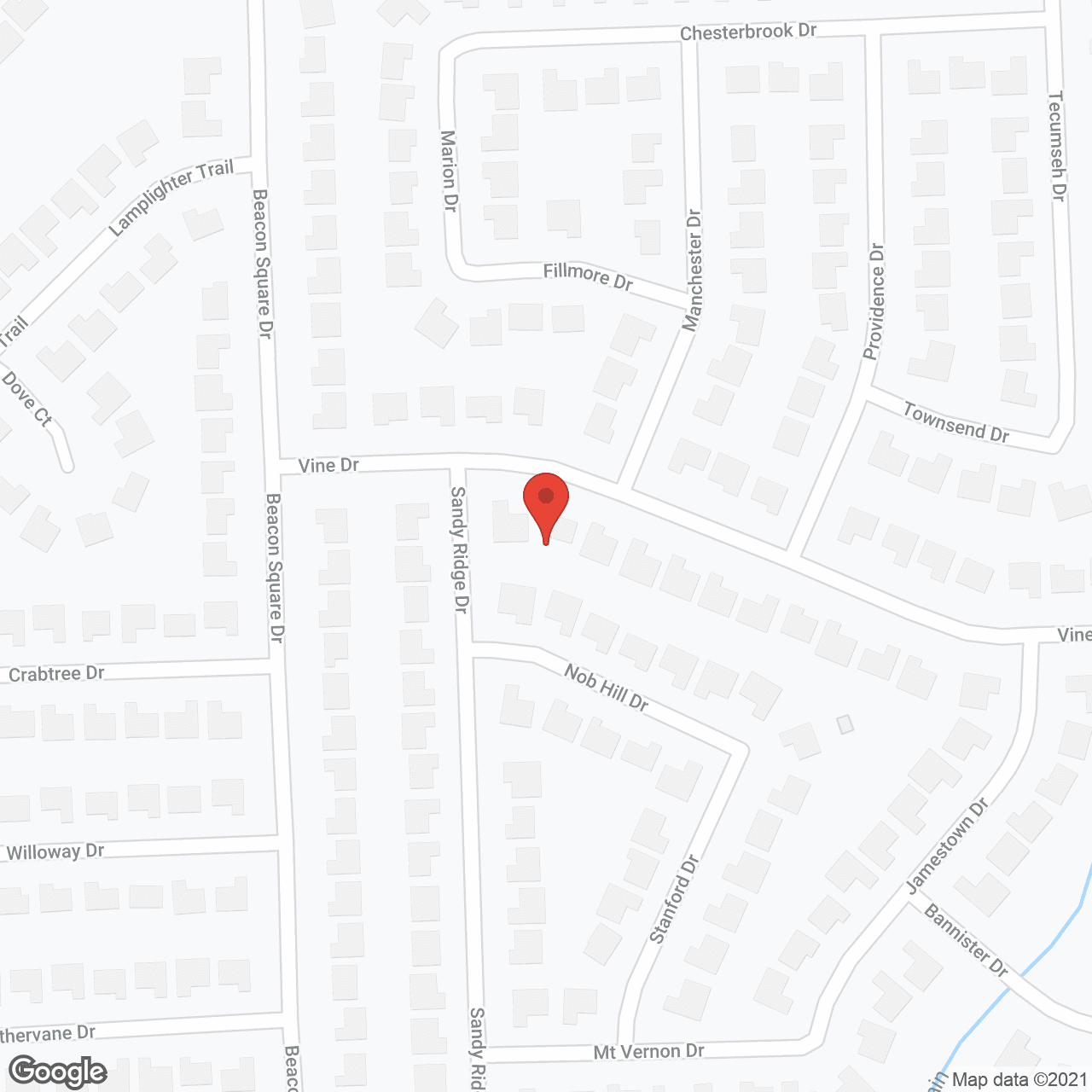 Map of the neighborhood around Hearthstone Communities - Lafayette