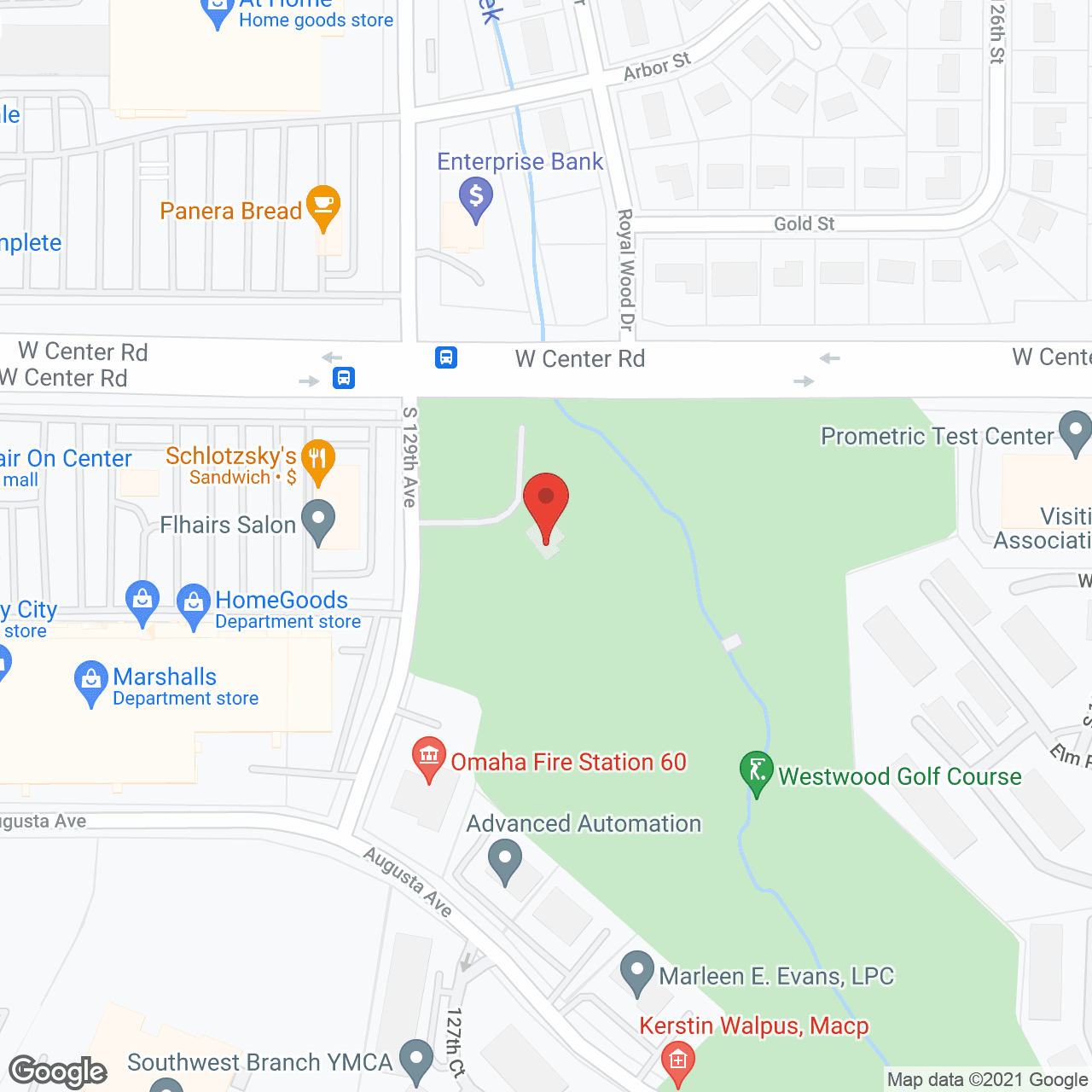 Map of the neighborhood around Avidor Omaha, 55+ Active Adult Apartment Homes