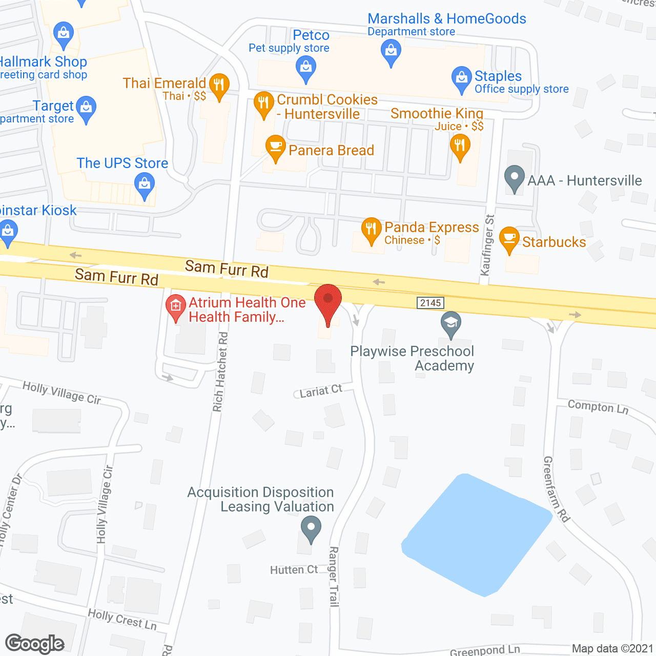 Map of the neighborhood around Joyful Senior Living