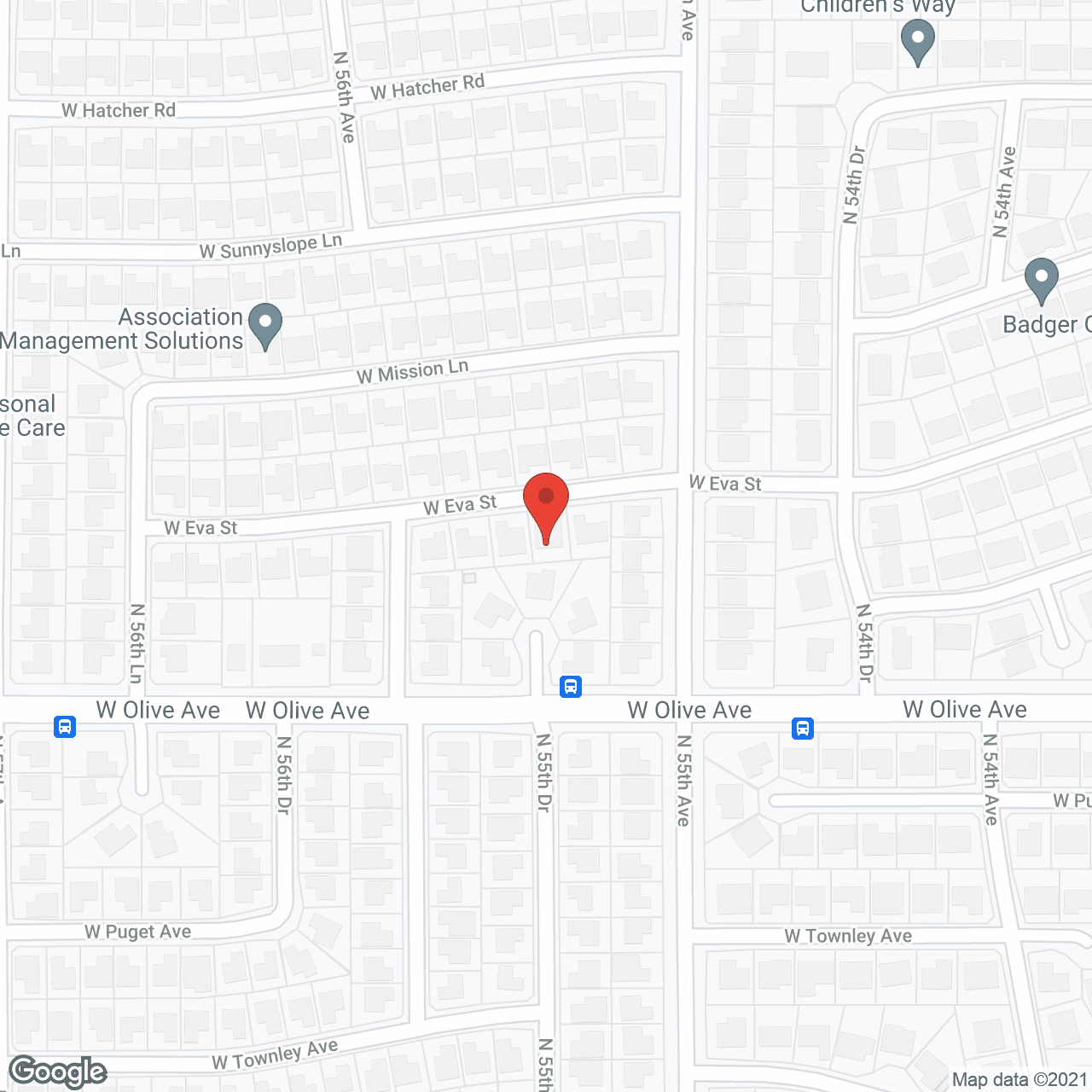 Map of the neighborhood around Legends Senior Living