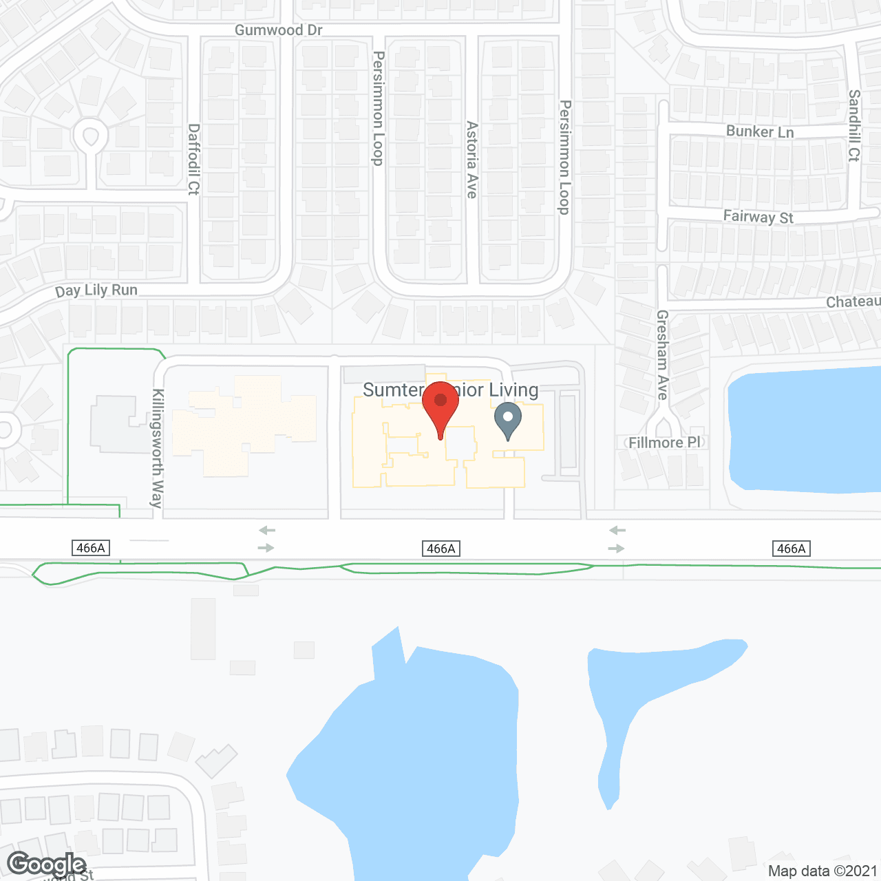 Map of the neighborhood around Sumter Senior Living