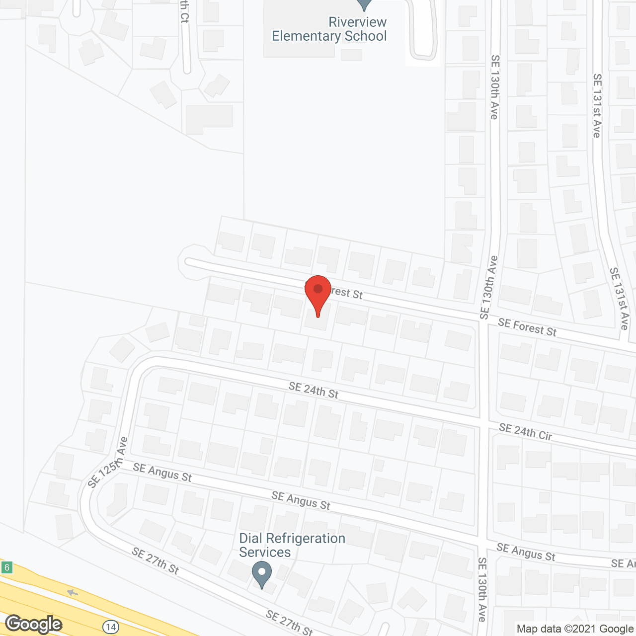 Map of the neighborhood around Forest Manor AFH
