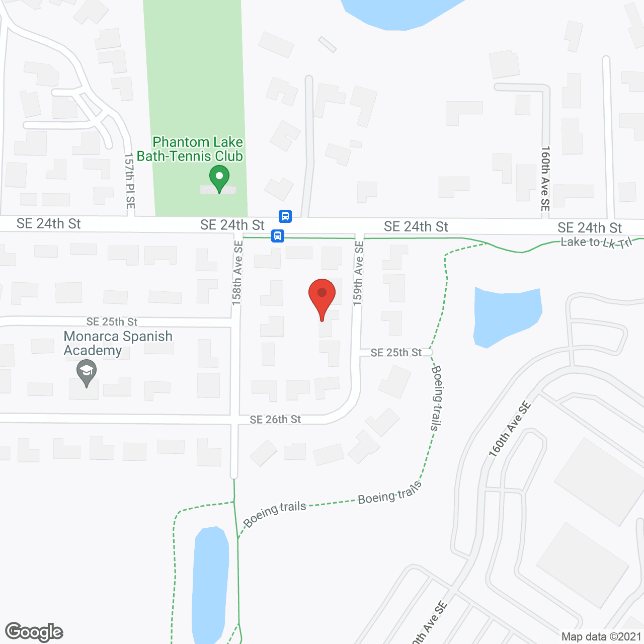 Map of the neighborhood around Alpha Grace Adult Family Home