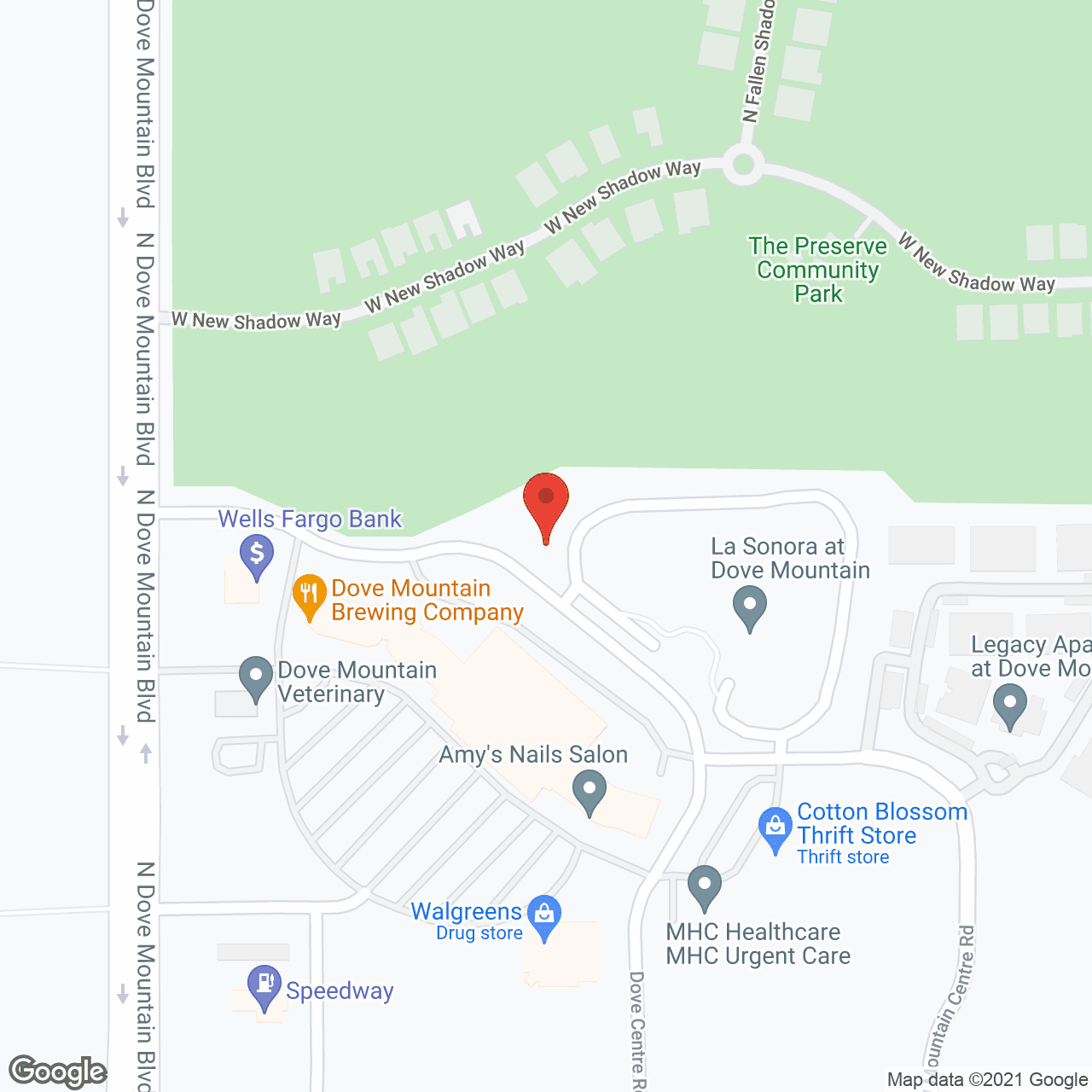 Map of the neighborhood around La Sonora at Dove Mountain