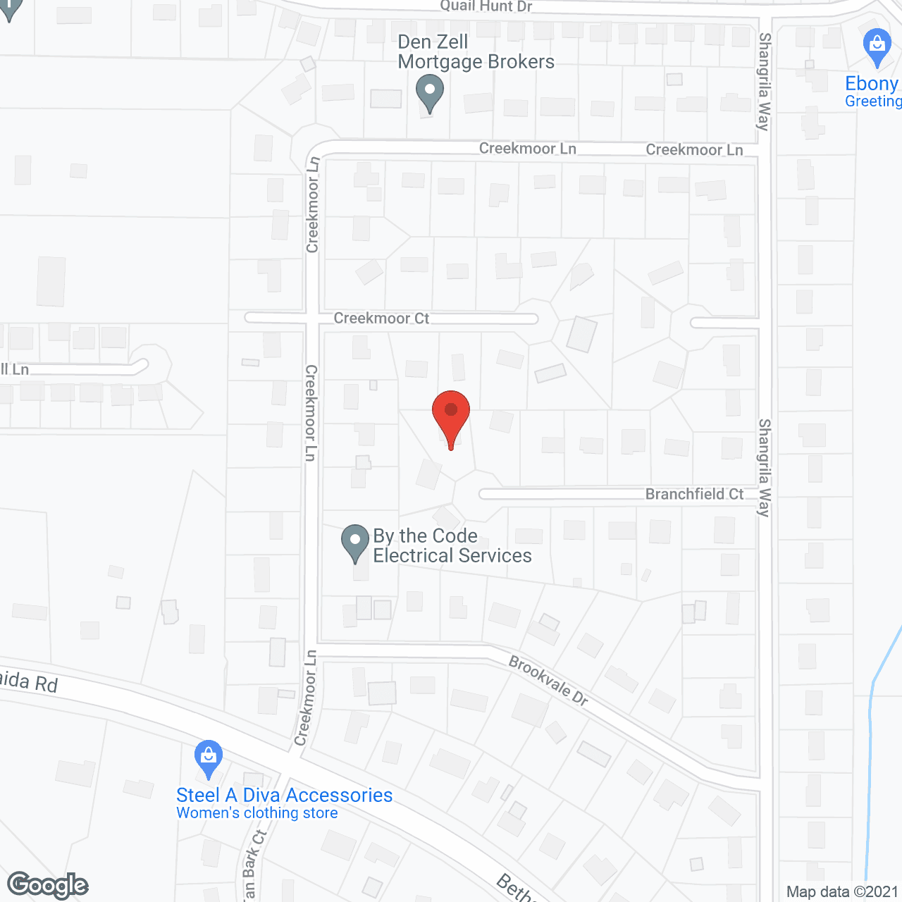 Map of the neighborhood around Rose Cottage