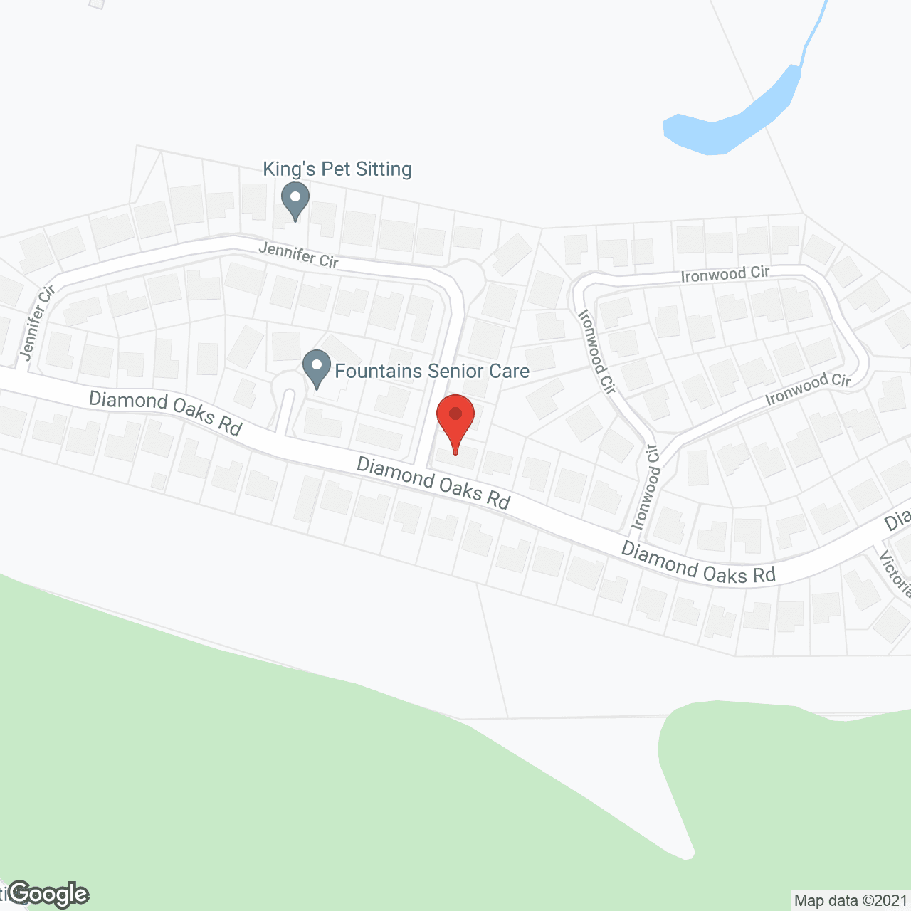 Map of the neighborhood around Advanced Healthcare