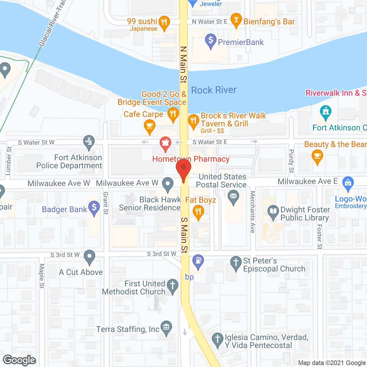 Map of the neighborhood around Black Hawk Senior Residence