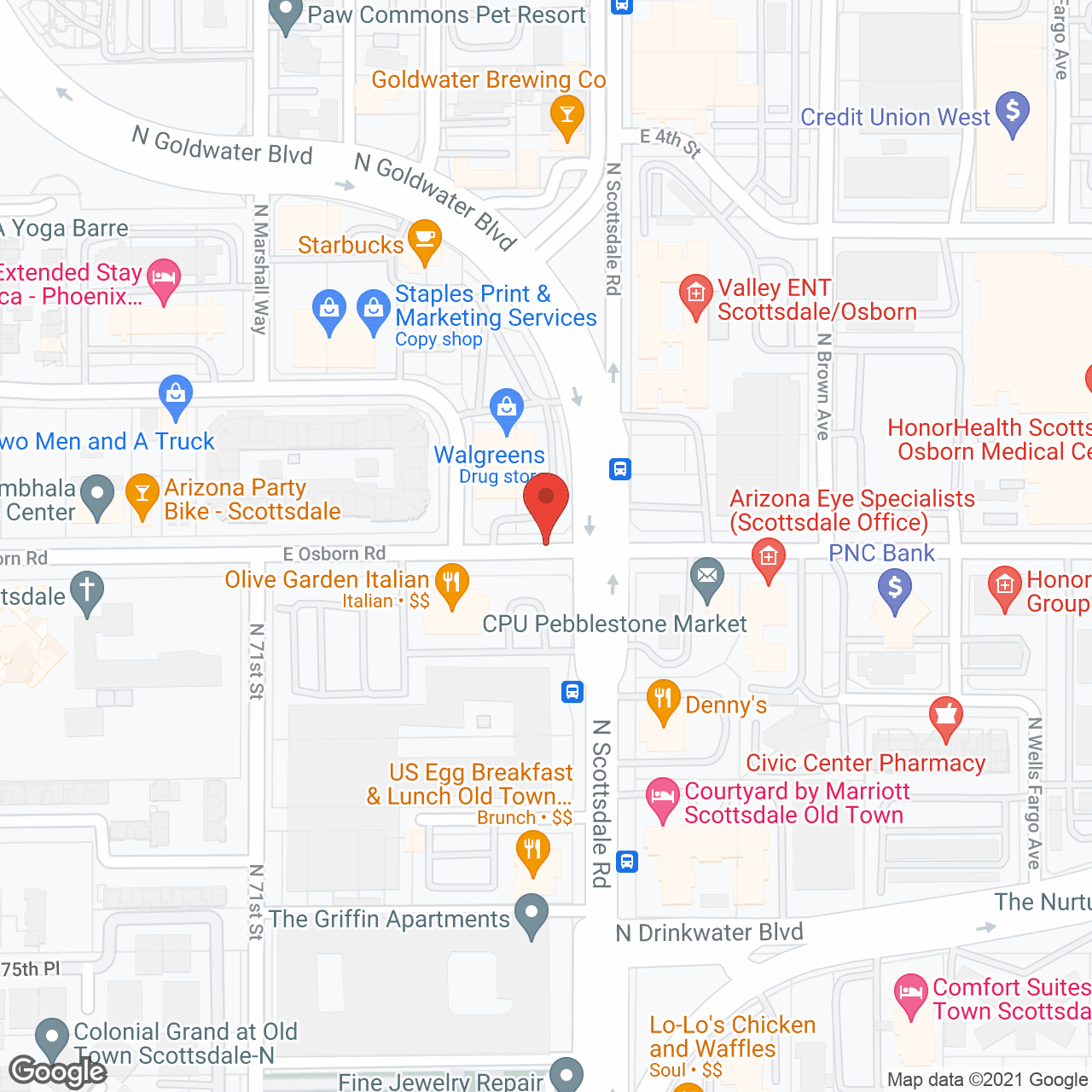 Map of the neighborhood around The Valencia Home