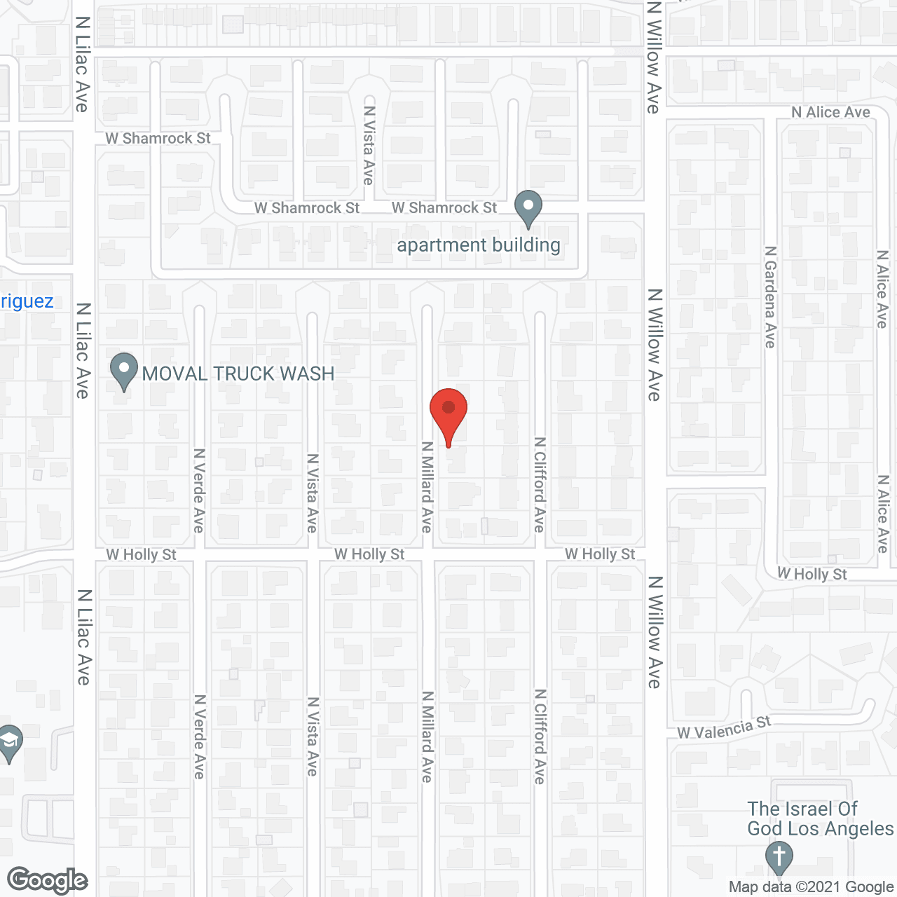 Map of the neighborhood around Nick's Maple Home II
