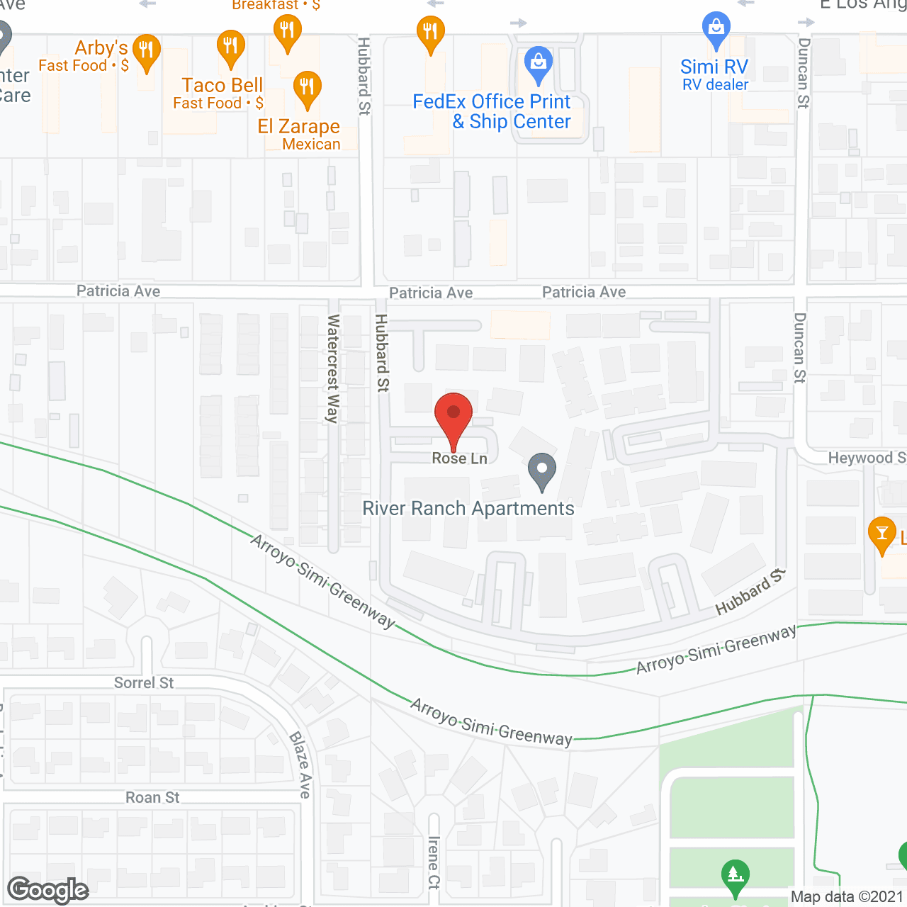 Map of the neighborhood around Vista at Simi Valley