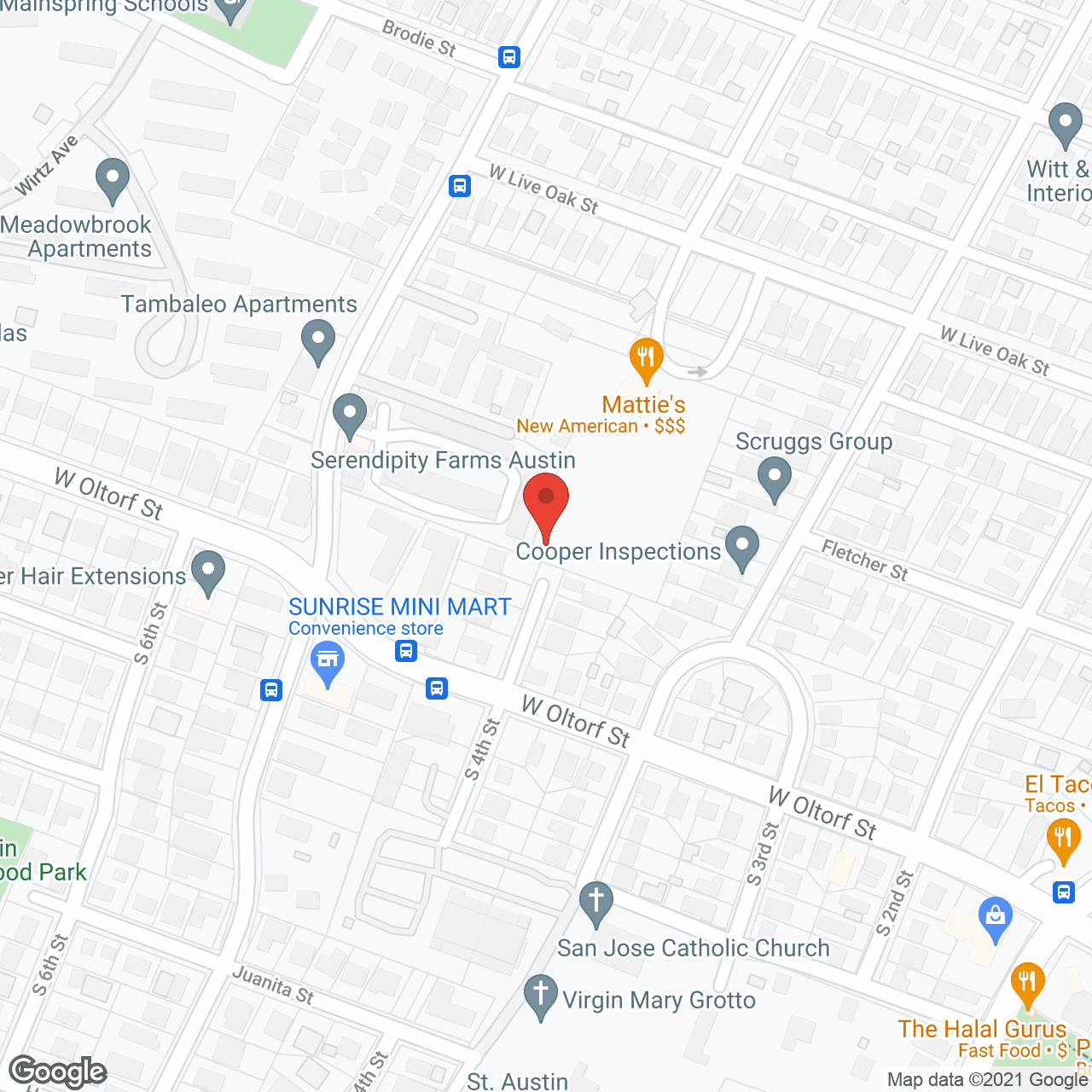 Map of the neighborhood around SoCo Village
