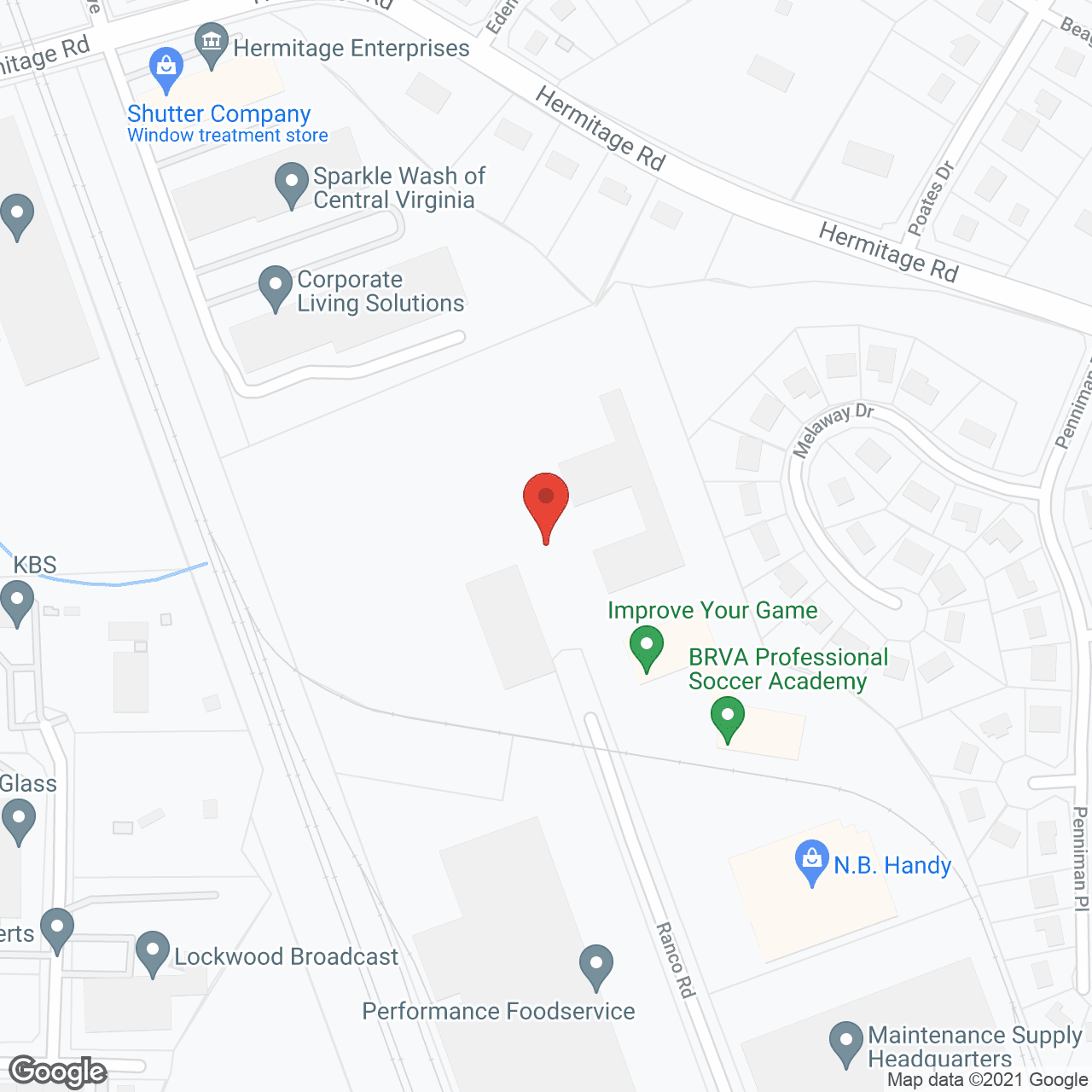 Map of the neighborhood around Aspire at West End