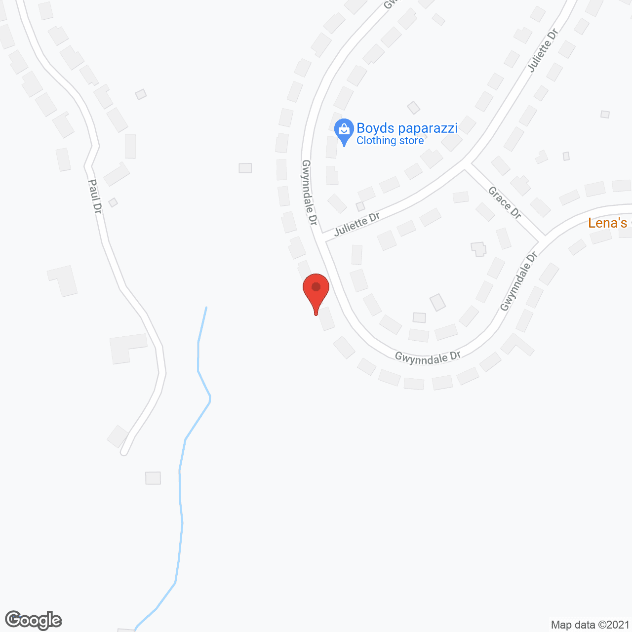 Map of the neighborhood around Caring Hands Assisted Living