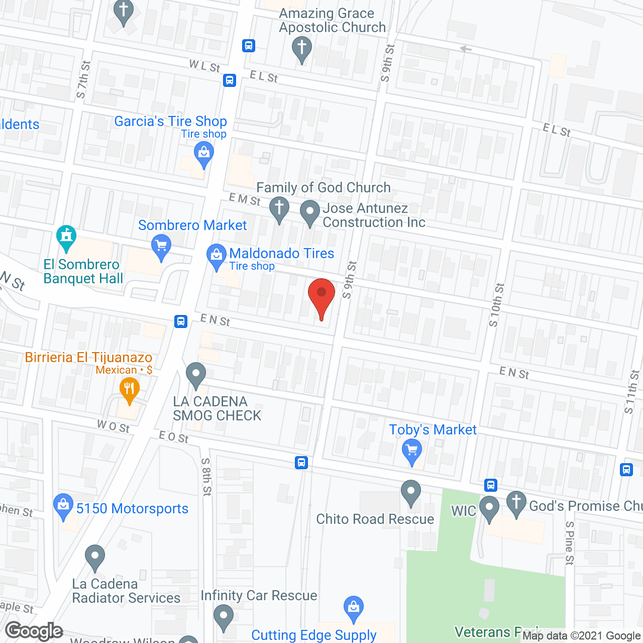 Map of the neighborhood around Terrace Gardens
