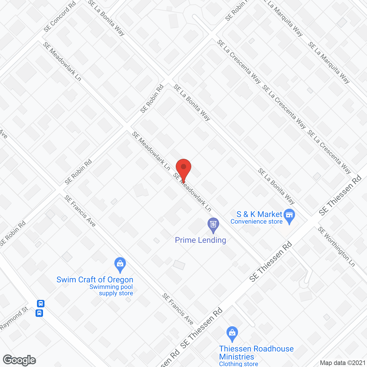 Map of the neighborhood around Meadowlark Lane ACH