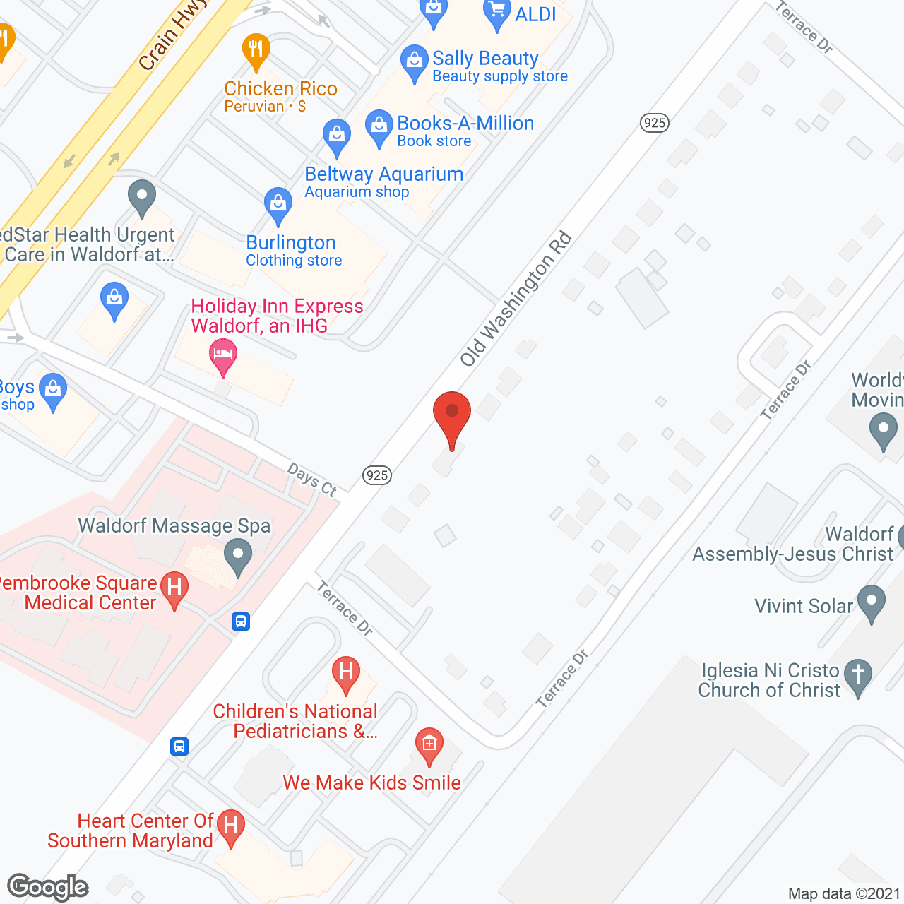 Map of the neighborhood around Angel Assisted Living