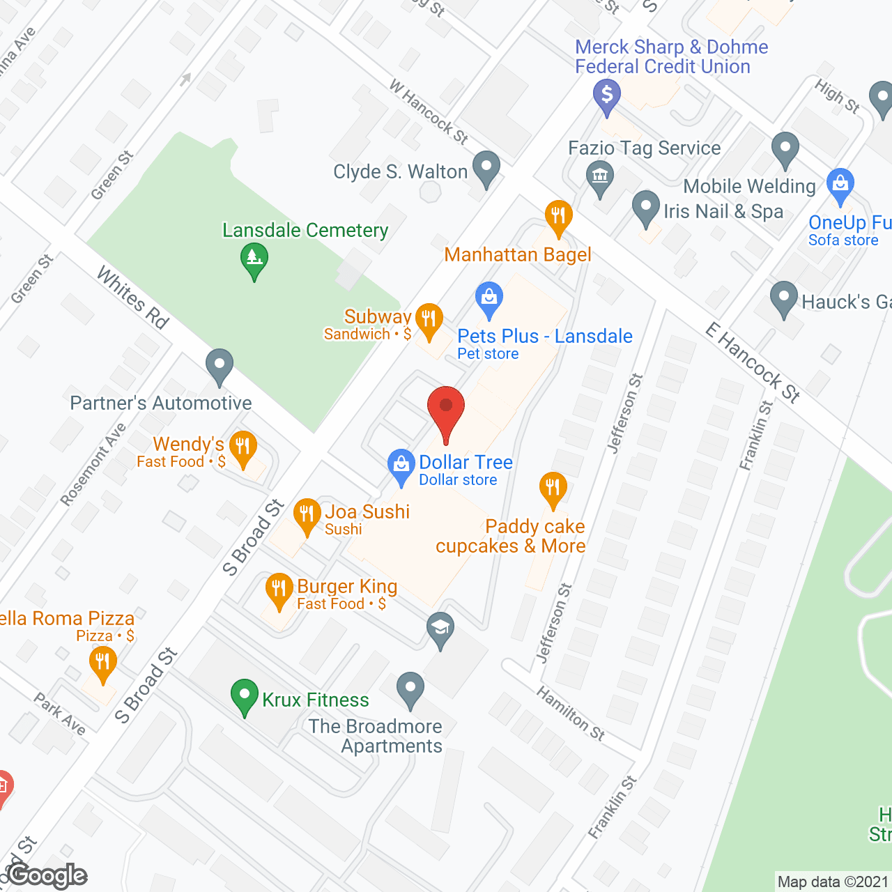 Map of the neighborhood around Morningside House of Towamencin