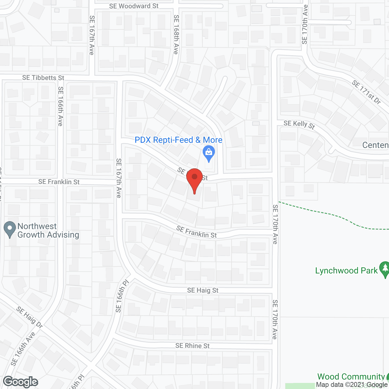 Map of the neighborhood around Flory's Place